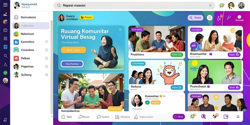 Stiker animasi yang lucu dan variatif.