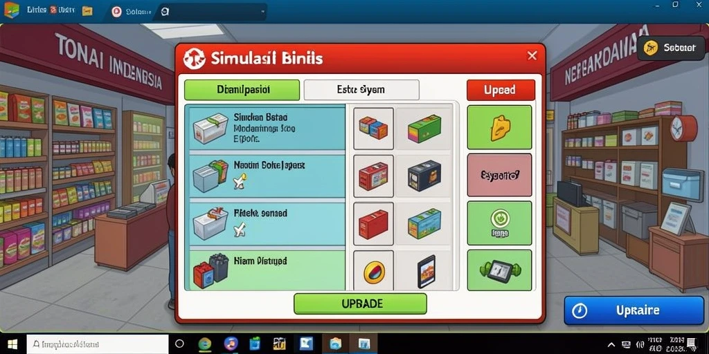 Gambar karakter dengan item terbaru yang tersedia.
